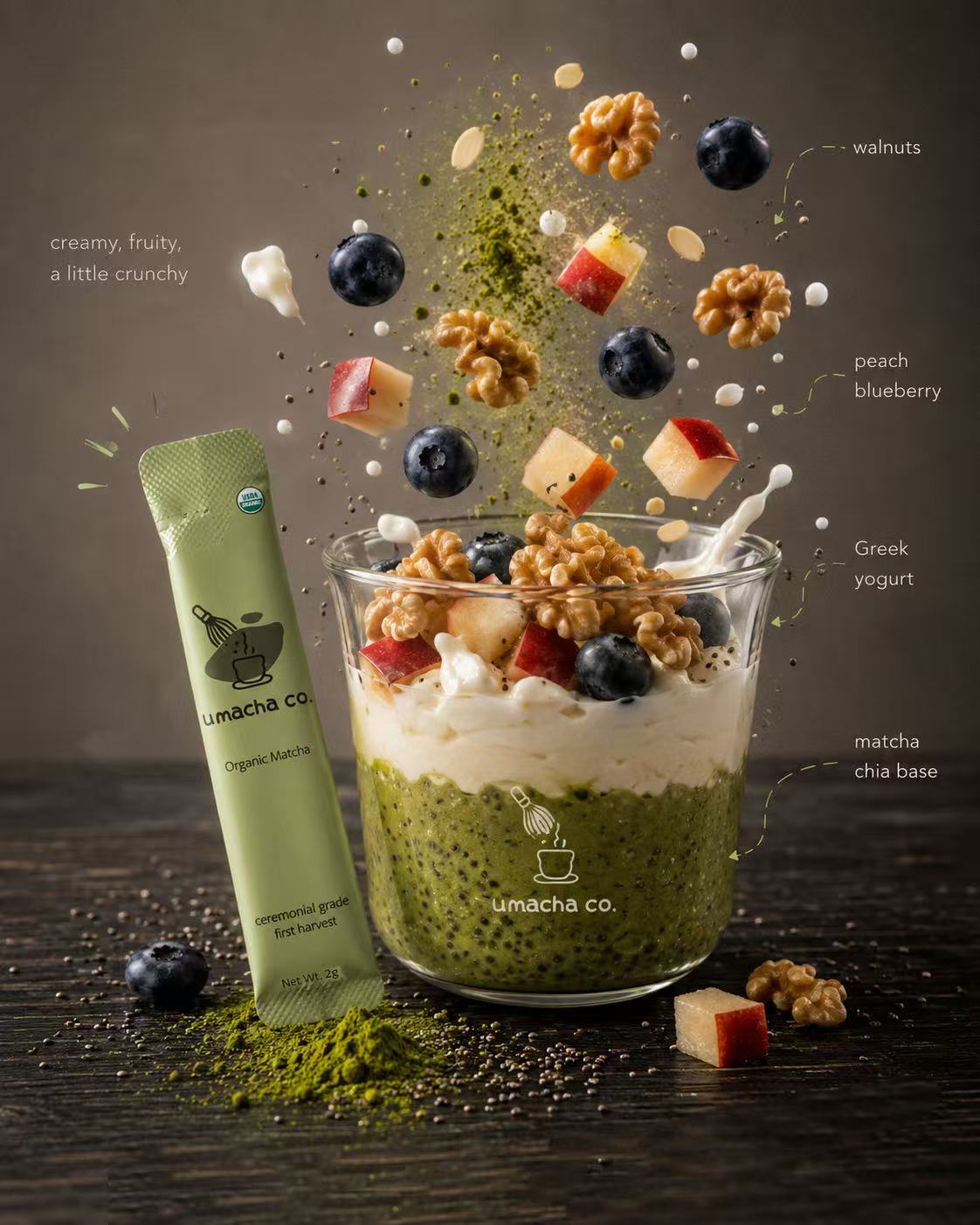 Umacha co. Thick Glass Matcha Mug (11.5 oz/340ml)