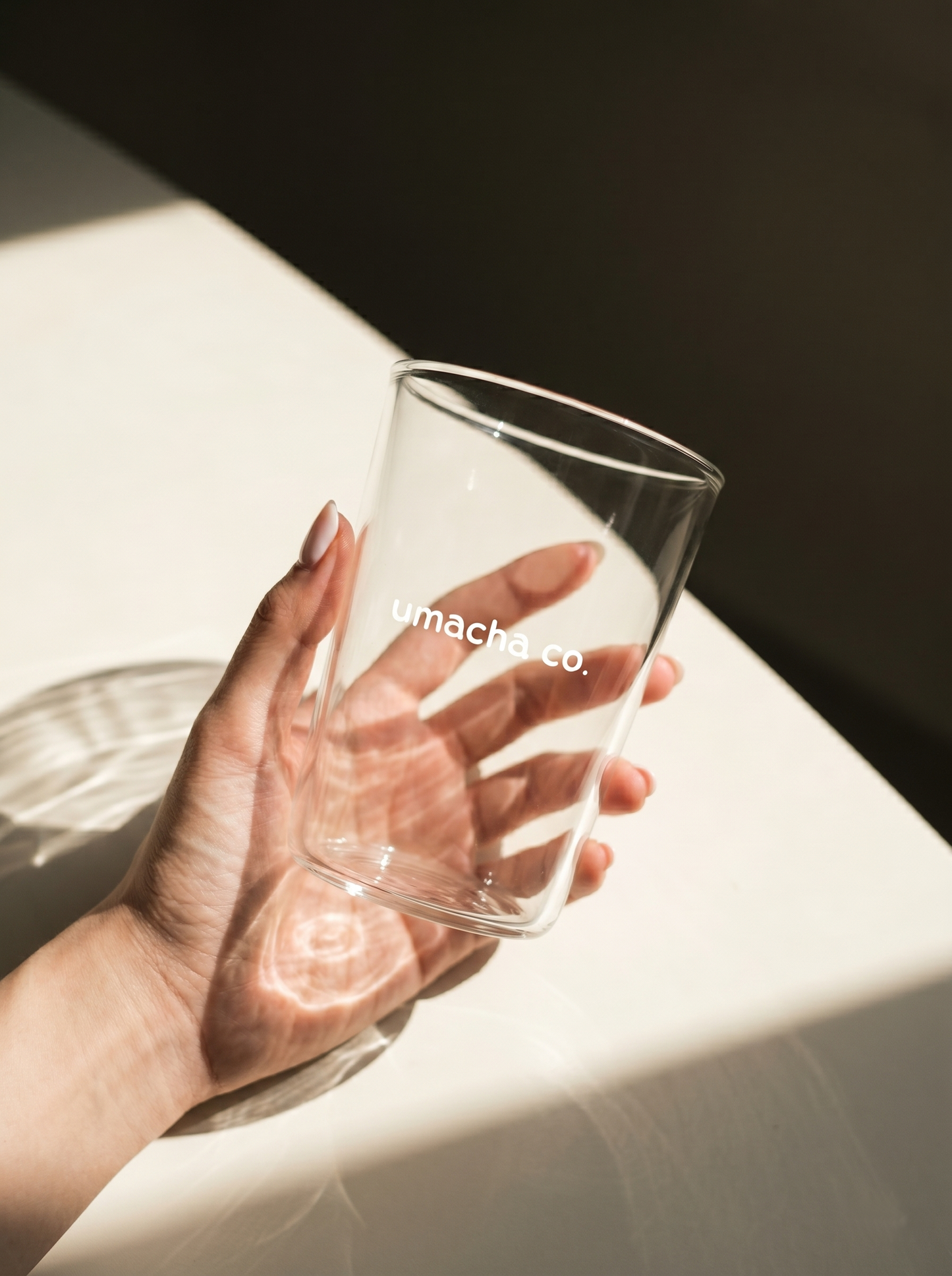 Umacha Premium Borosilicate Glass Cup | Minimalist Heat-Resistant Matcha Tumbler (12.85oz / 380ml)