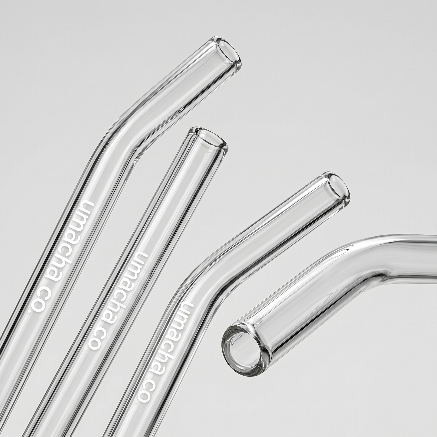 Umacha co. Reusable Borosilicate Glass Straw - Eco-Friendly Drinking Straw Set