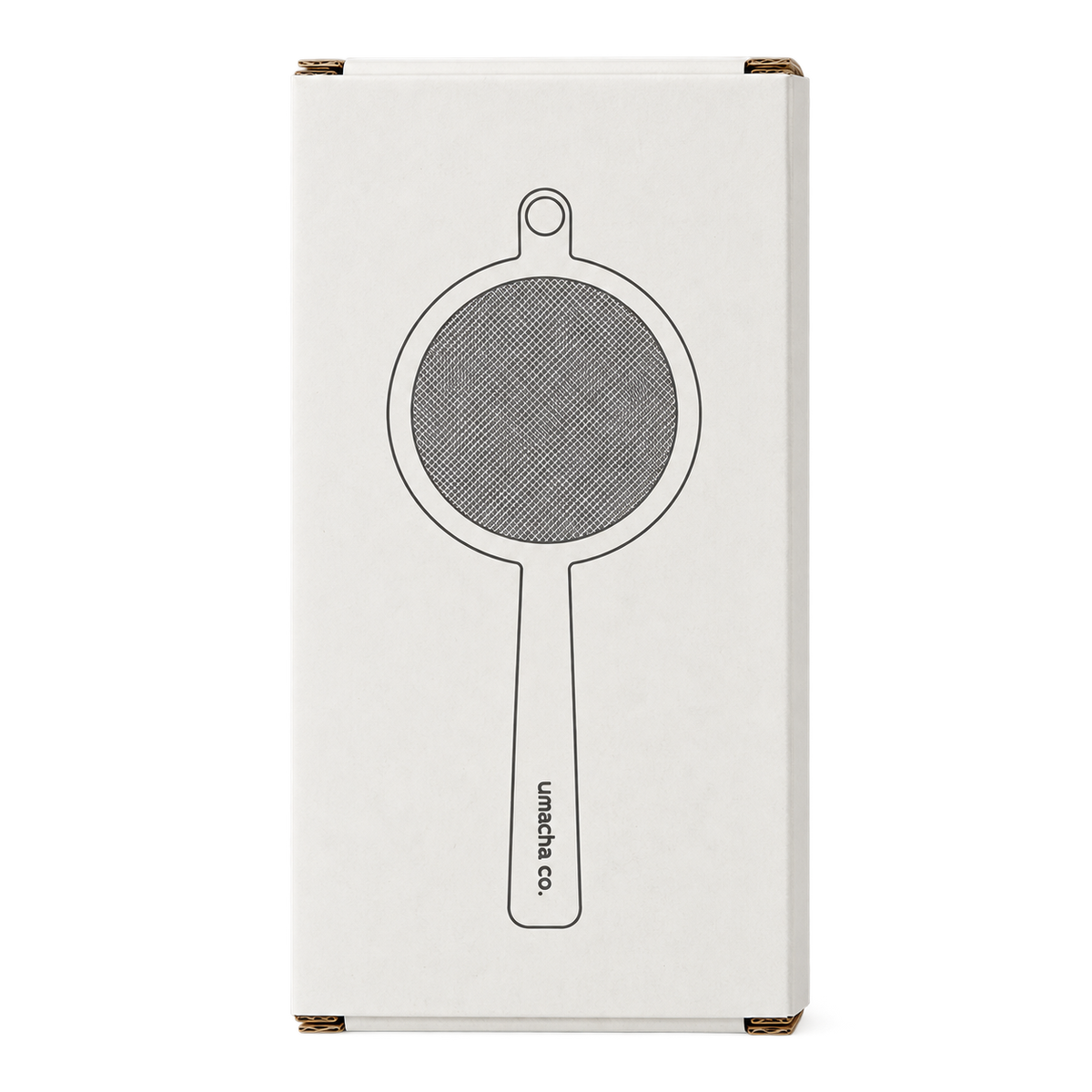 Back view of 304 stainless steel matcha sifter with handle and fine mesh sieve