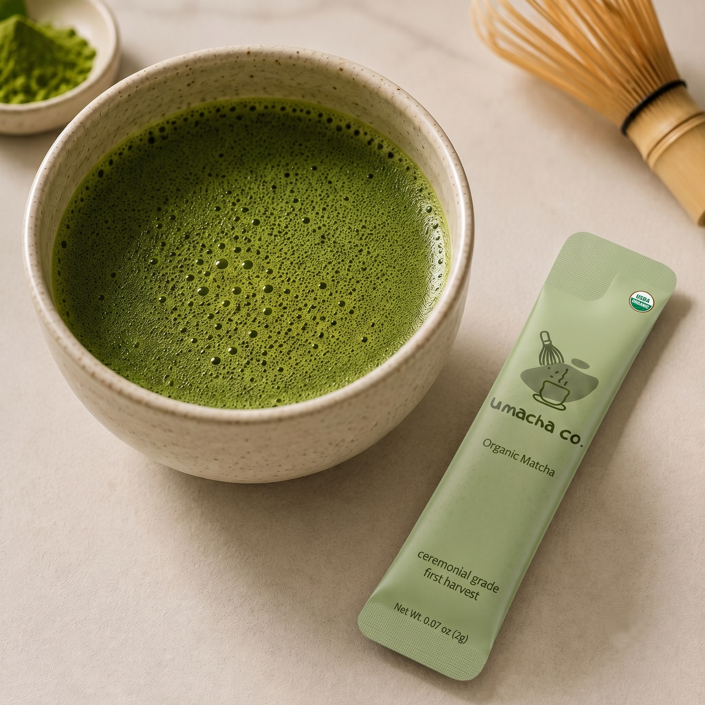 Umacha Co. Organic matcha sticks 20 single-serve sticks (40g) ceremonial grade first harvest