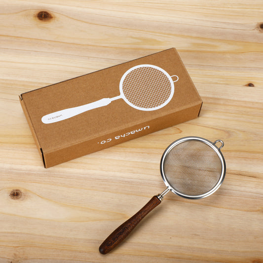 Umacha.co Matcha Sifter - Stainless Steel & Walnut Wood Handle