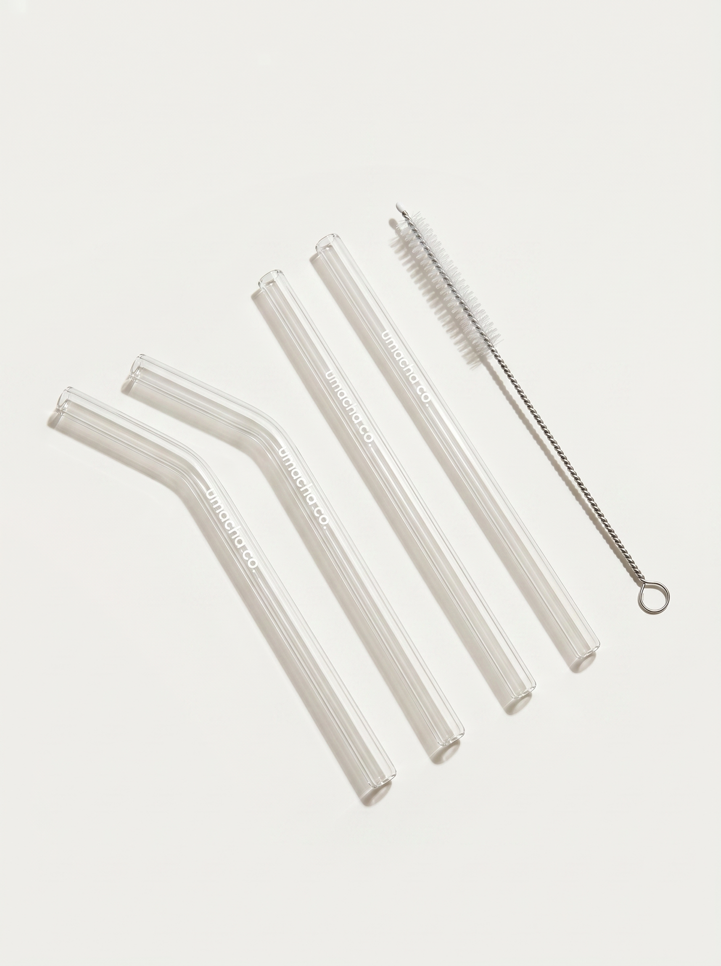 Umacha co. Reusable Borosilicate Glass Straw - Eco-Friendly Drinking Straw Set
