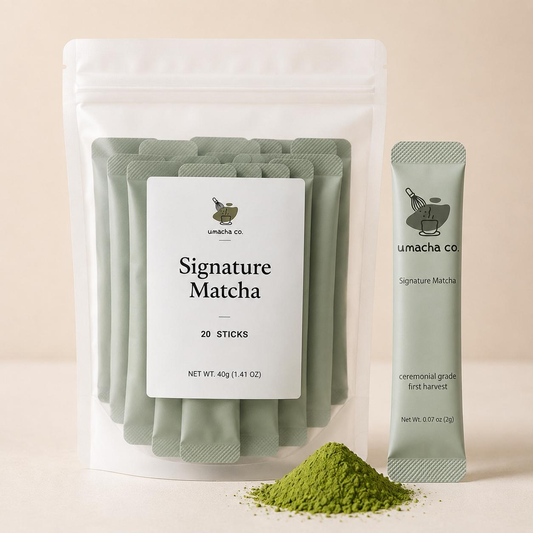 Umacha Co. Signature matcha sticks 20 single-serve sticks (40g) ceremonial grade first harvest matcha