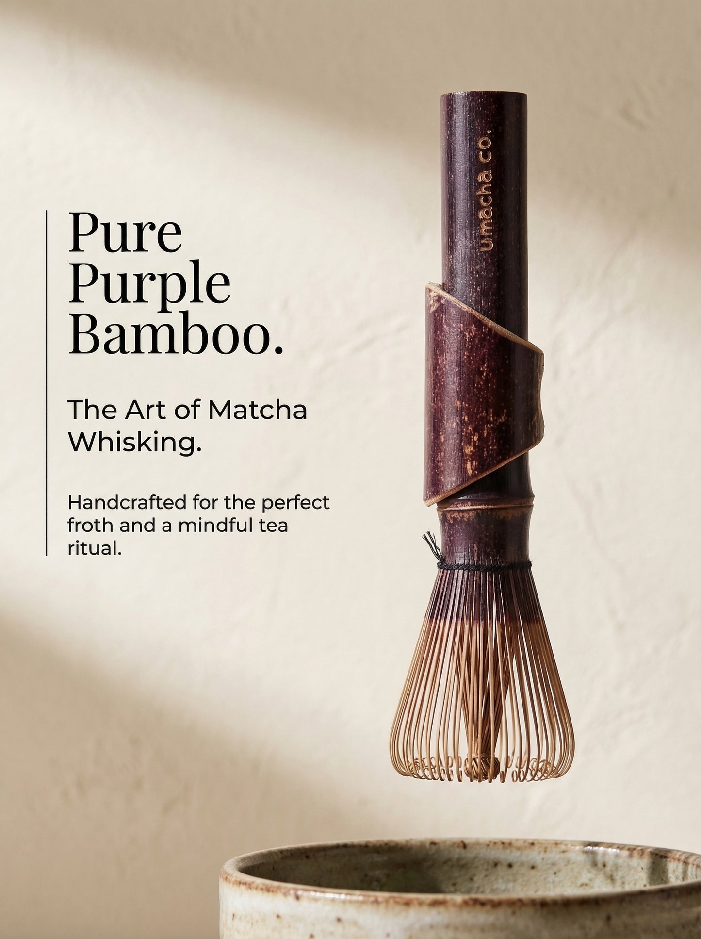 Umacha Co. | Purple Bamboo Long Handle Matcha Whisk (Chasen)