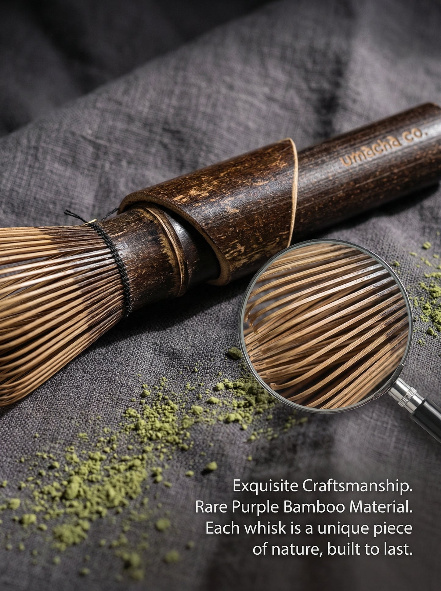 Umacha Co. | Purple Bamboo Long Handle Matcha Whisk (Chasen)